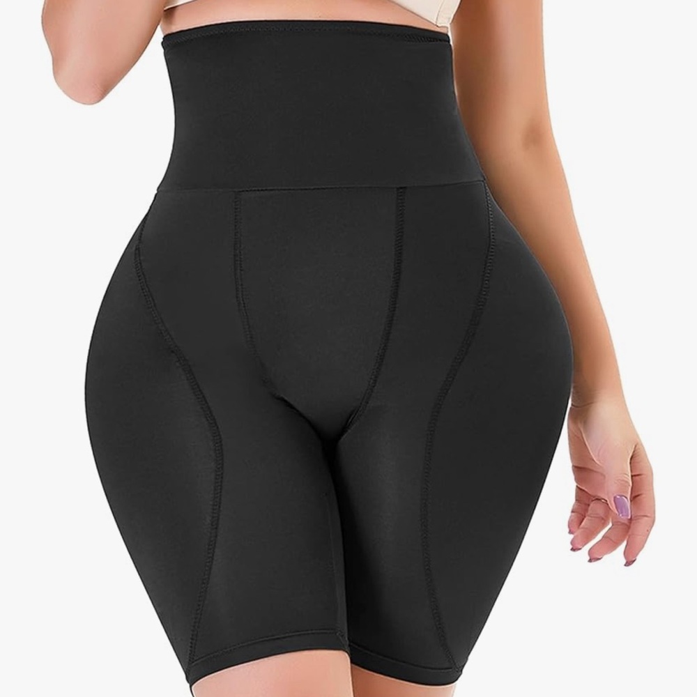 High-Waisted Black Shapewear Shorts